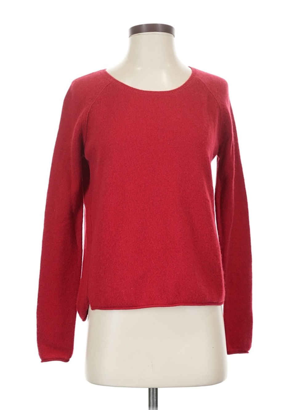 Classic Red Crewneck Women's Sweater 100% cashmere